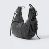 Ruched Crossbody Bag – Black