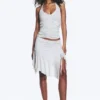 Ruched Halter Jersey Top – Grey Melange