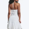 Ruched Halter Jersey Top – Grey Melange