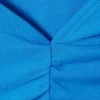 Ruched Hooded Tank Top – Blue