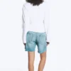 Ruched Long-Sleeved T-Shirt – White
