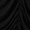 Ruched Long-Sleeved Top – Black