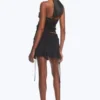Ruched Mini Skirt – Black