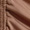 Ruched Regular Capri Pants – Dusty Brown