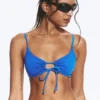 Ruched Triangle Bikini Top – Bright Blue
