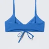Ruched Triangle Bikini Top – Bright Blue
