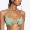 Ruched Triangle Bikini Top – Green