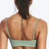 Ruched Triangle Bikini Top – Green