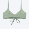 Ruched Triangle Bikini Top – Green