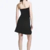 Ruched Tube Mini Dress – Black