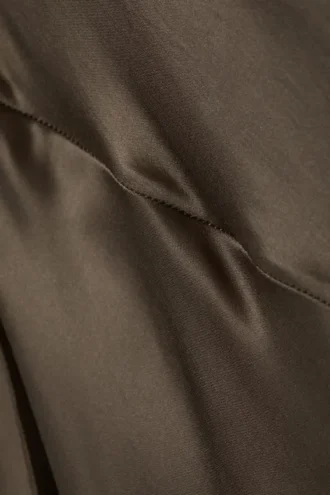 Satin Boat-Neck Maxi Dress – Dark Mole