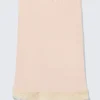 Satin Lace Midi Skirt – Dusty Pink