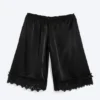 Satin Lace Shorts – Black