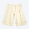 Satin Lace Shorts – Dusty White