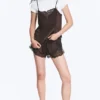 Satin Lace Top – Dark Brown
