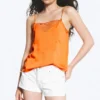Satin Lace Top – Orange