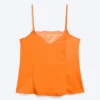 Satin Lace Top – Orange
