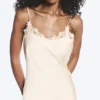 Satin Lace-Trim Slip-Dress – Light Dusty Beige
