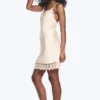 Satin Lace-Trim Slip-Dress – Light Dusty Beige