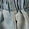 Saturn Loose Fit Pull-On Denim Shorts – Port Blue – Light Blue