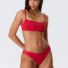 Scoop Bikini Bottoms – Bright Red