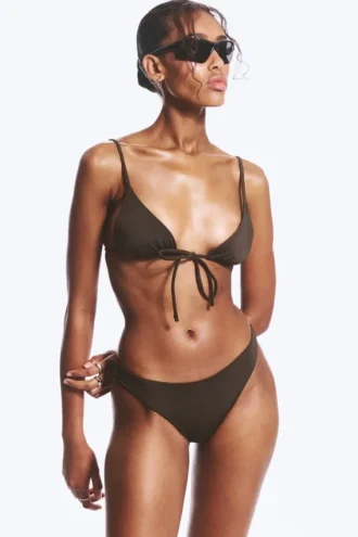 Scoop Bikini Bottoms – Dark Brown