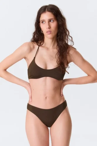 Scoop Bikini Bottoms – Dark Brown