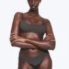 Scoop Bikini Bottoms – Dark Grey – Shimmer