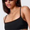 Scoop Neck Bikini Top – Black