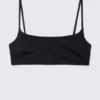 Scoop Neck Bikini Top – Black