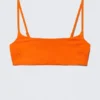 Scoop Neck Bikini Top – Bright Orange