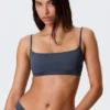Scoop Neck Bikini Top – Dark Blue