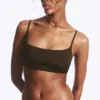 Scoop Neck Bikini Top – Dark Brown