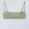 Scoop Neck Bikini Top – Light Khaki Green