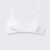 Scooped Pointelle Bralette – White