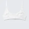 Scooped Pointelle Bralette – White