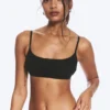 Scooped Soft Cotton Bra – Black