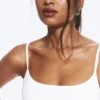 Scooped Soft Cotton Bra – White