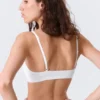 Scooped Soft Cotton Bra – White