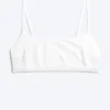 Scooped Soft Cotton Bra – White