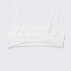 Scooped Soft Cotton Bra – White