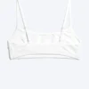 Scooped Soft Cotton Bra – White