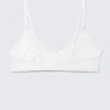 Scooped Swirly Lace Bra – White