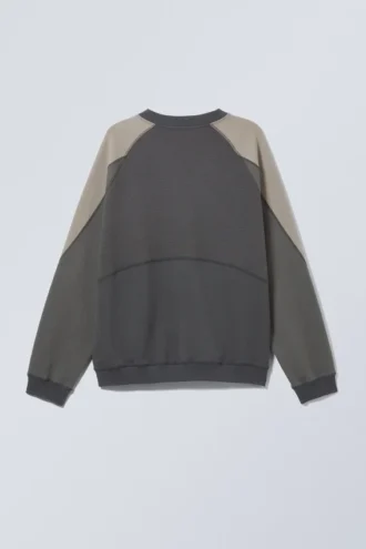Scott Colour Block Sweatshirt – Dark Grey Colour Block