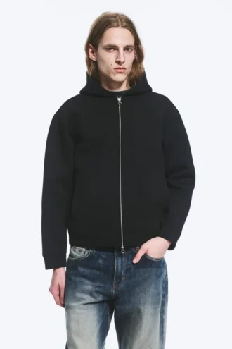 Scuba Zip Hoodie – Black