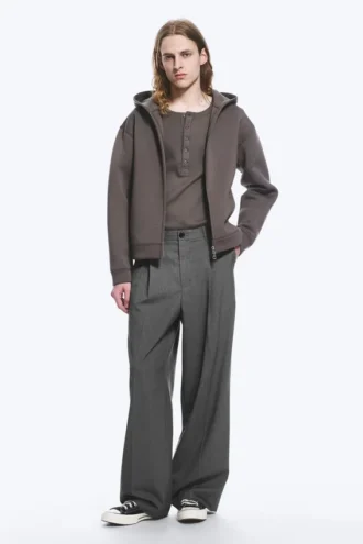 Scuba Zip Hoodie – Dark Mole