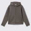 Scuba Zip Hoodie – Dark Mole