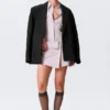 Sculpted Cotton Shirt Dress – Dusty Pink