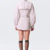 Sculpted Cotton Shirt Dress – Dusty Pink