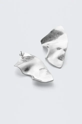 Sculpted Earrings – Silver